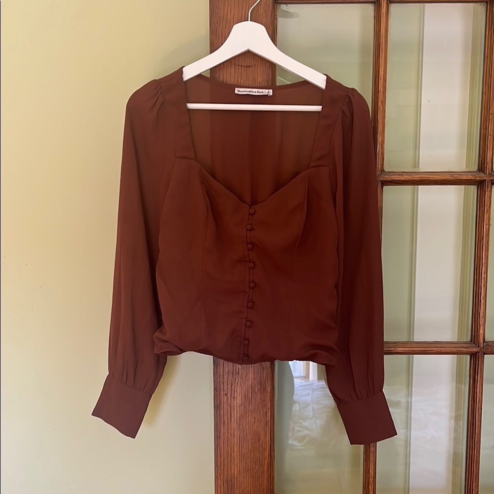 Elegant Brown Women's Top